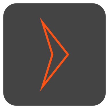 Ok ucu değil düz vektör simgesi kare