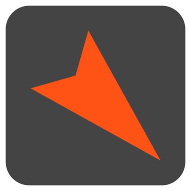 Ok ucu sağ aşağı düz kare vektör simgesi