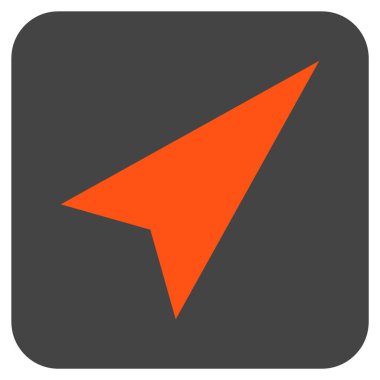 Ok ucu sağ yukarı düz kare vektör simgesi