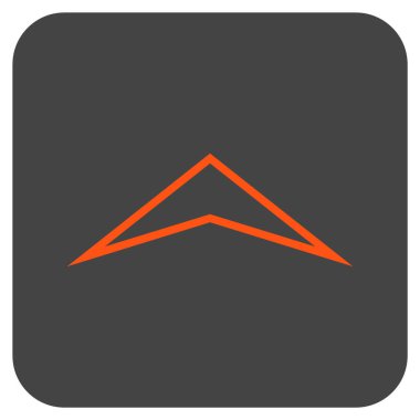 Vektör simge düz yukarı ok ucu kare