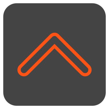 Vektör simge düz yukarı ok ucu kare