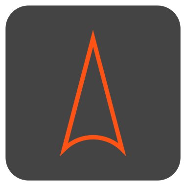 Vektör simge düz yukarı ok ucu kare