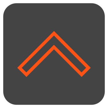 Vektör simge düz yukarı ok ucu kare