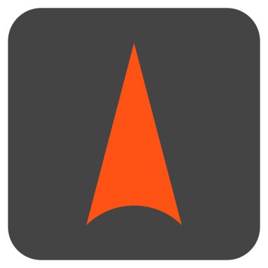 Vektör simge düz yukarı ok ucu kare