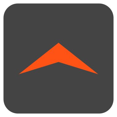 Vektör simge düz yukarı ok ucu kare