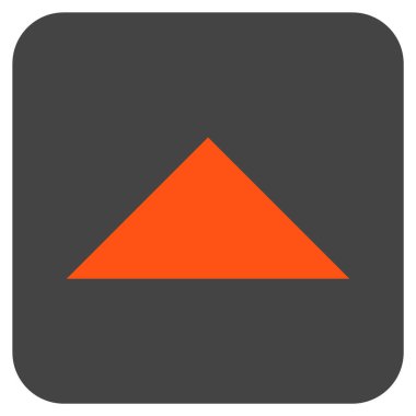 Vektör simge düz yukarı ok ucu kare