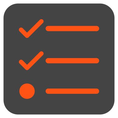 Denetim listesi düz kare vektör simgesi