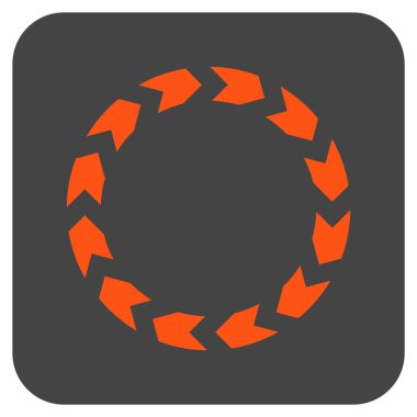 Dolaşım düz kare vektör simgesi