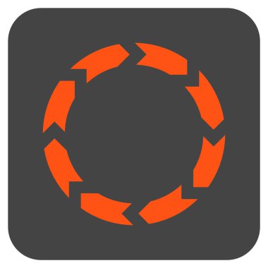 Dolaşım düz kare vektör simgesi