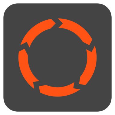 Dolaşım düz kare vektör simgesi