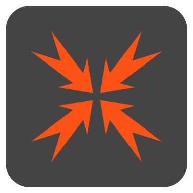 Sıkıştırma OK düz kare vektör simgesi