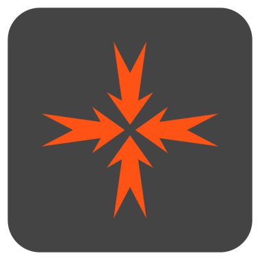 Sıkıştırma OK düz kare vektör simgesi