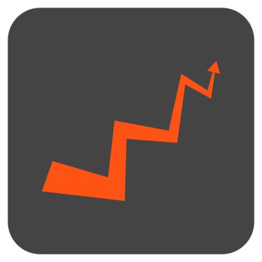 Eğri ok düz kare vektör simgesi