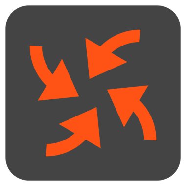 Siklon oklar düz kare vektör simgesi