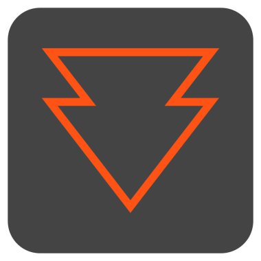 Düz aşağı yön vektör simgesi kare