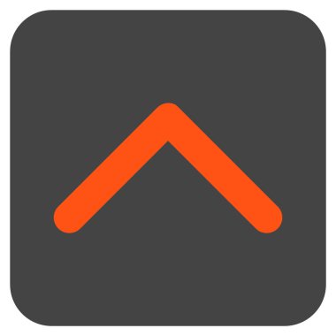 Düz yukarı yön vektör simgesi kare