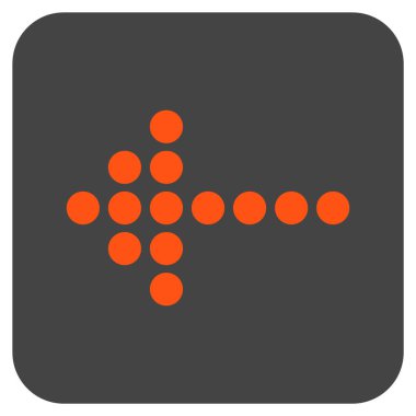 Noktalı Ok düz yaptı vektör simgesi kare