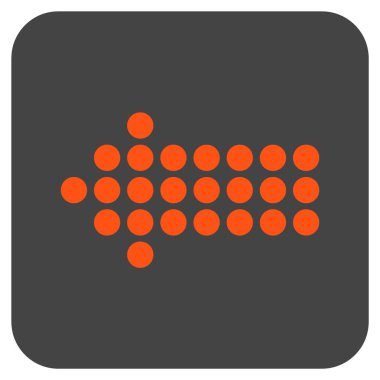 Noktalı Ok düz yaptı vektör simgesi kare