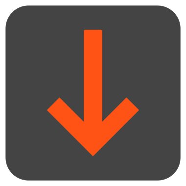 Ok düz kare vektör simgesi