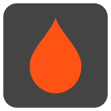 Düz kare vektör simge damla