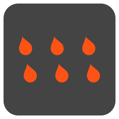 Damla düz kare vektör simgesi