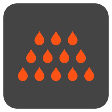 Damla düz kare vektör simgesi