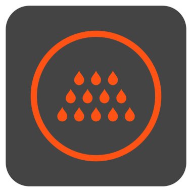 Damla düz kare vektör simgesi