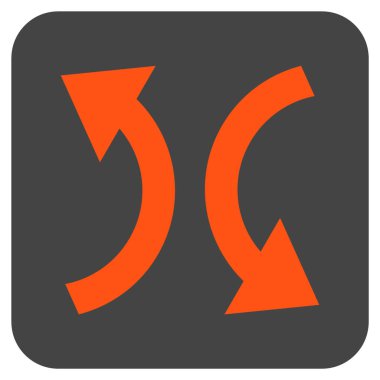 Exchange oklar düz kare vektör simgesi