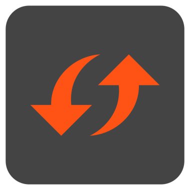 Exchange oklar düz kare vektör simgesi