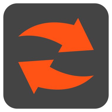 Exchange oklar düz kare vektör simgesi