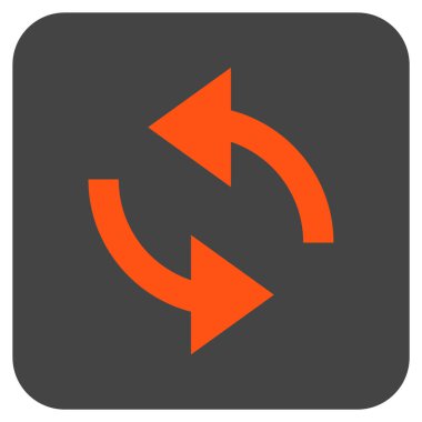 Exchange oklar düz kare vektör simgesi