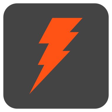 Düz kare vektör simge yürütmek