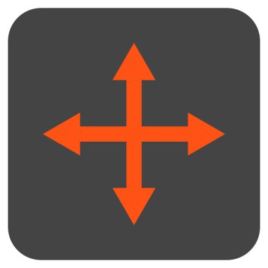 Oklar düz kare vektör simgesini genişletin