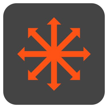 Oklar düz kare vektör simgesini genişletin