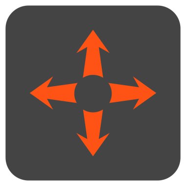 Oklar düz kare vektör simgesini genişletin