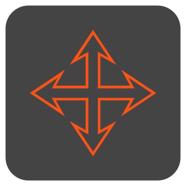 Oklar düz kare vektör simgesini genişletin