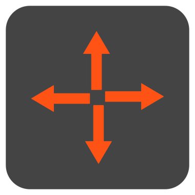 Oklar düz kare vektör simgesini genişletin