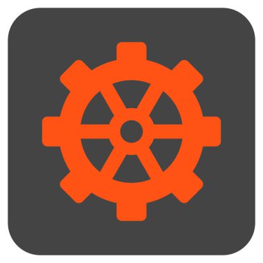 Vites düz kare vektör simgesi