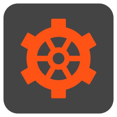 Vites düz kare vektör simgesi