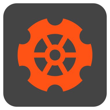 Vites düz kare vektör simgesi