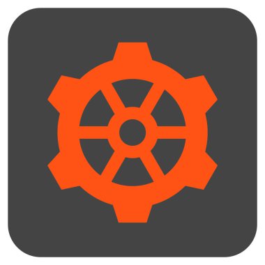 Vites düz kare vektör simgesi