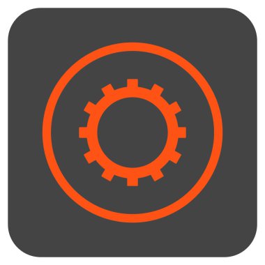 Vites düz kare vektör simgesi