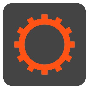 Vites düz kare vektör simgesi