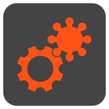 Vites düz kare vektör simgesi