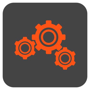 Vites düz kare vektör simgesi