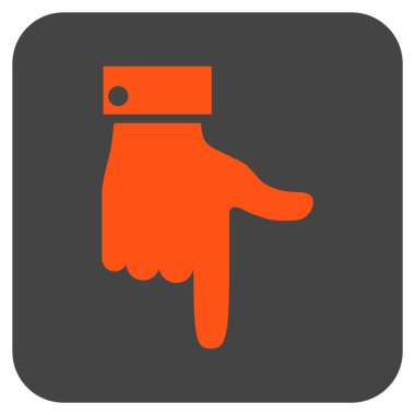 El işaretçisi düz aşağı vektör simgesi kare