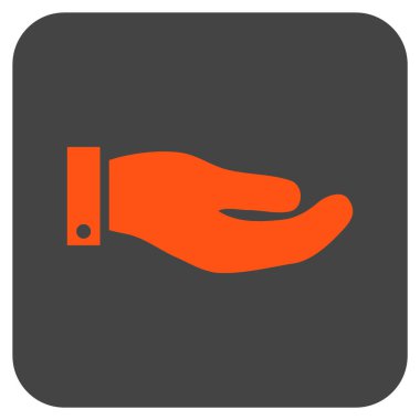 El düz kare vektör simgesi