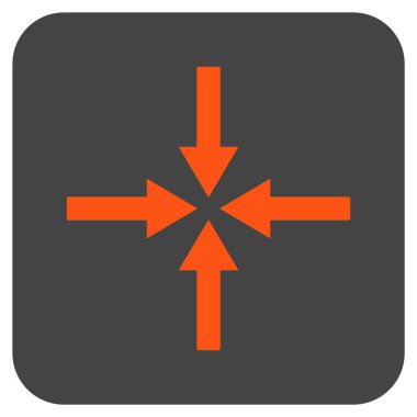 Etkisi oklar düz kare vektör simgesi