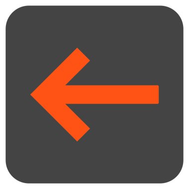 Sol ok düz kare vektör simgesi