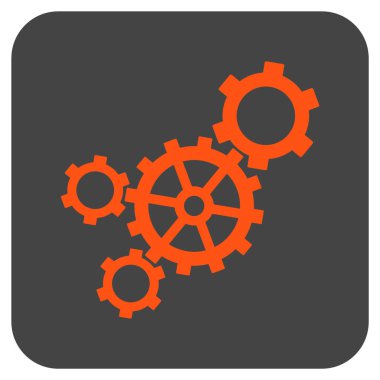 Mekanizması düz kare vektör simgesi